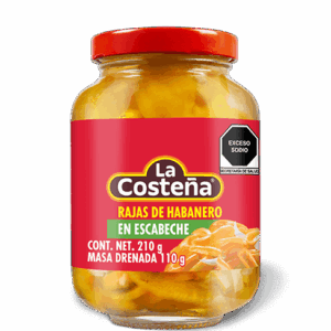 Sliced Habanero Peppers in Brine - 210g Jar