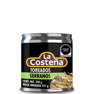 Toreados Whole Roasted Serrano Chillies in Brine (220grs/can)