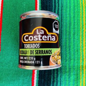 Sliced Roasted Serrano Toreados Chillies in Brine (220grs/can)