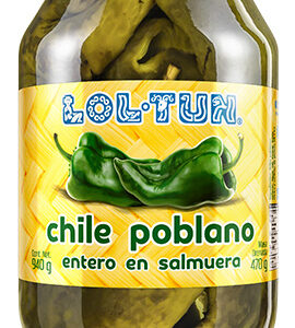 Whole Poblano Chillies (940grs/jar)